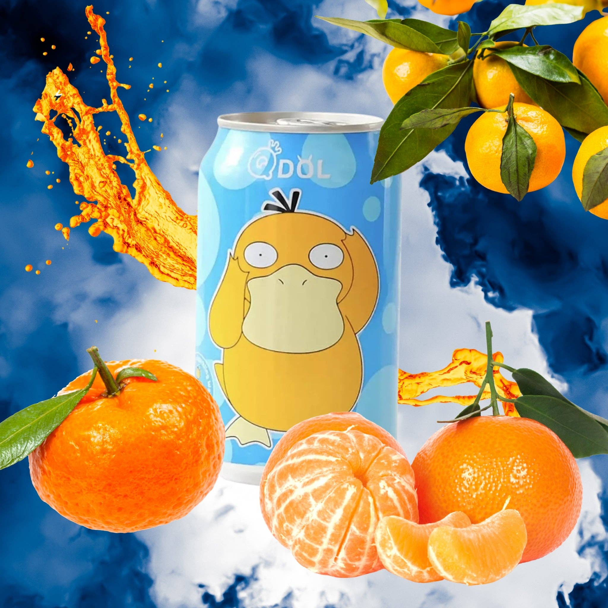 utoppa GmbH - Venta al por mayor Refrescos/bebidas carbonatadas - QDOL Pokémon Psyduck Limonada de Mandarina 330 ml1