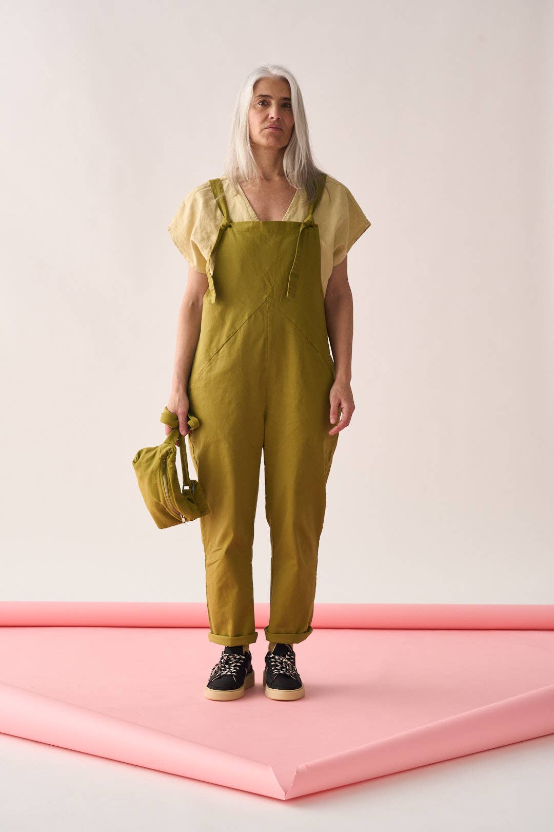 Pitagora - Wholesale Overalls - Women's - Pistachio Bib