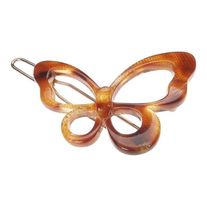 France Luxe/L. Erickson – Engroshandel Hårspænde – Kvinder – Lille Udskæring Sommerfugl Tige Boule Barrette - Classic2