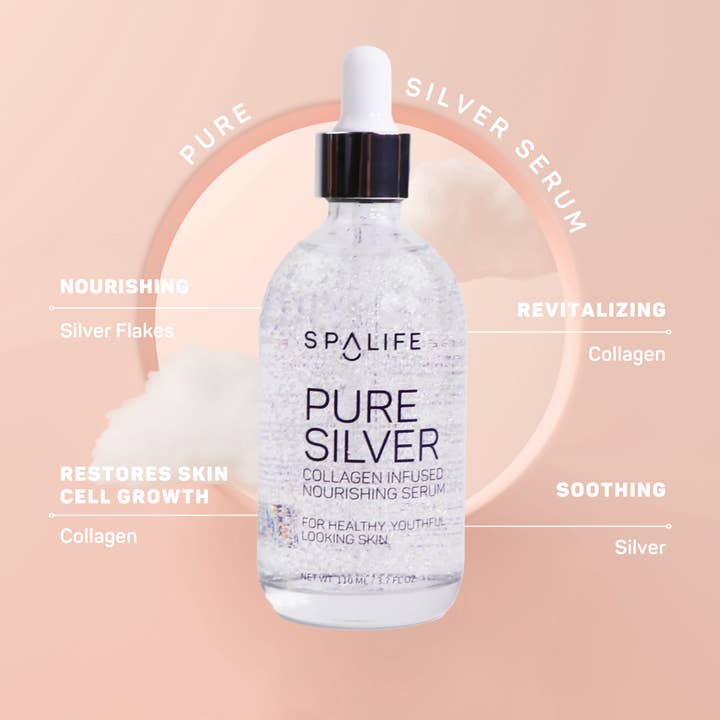 My Spa Life - Wholesale Facial Serum/Concentrate - Pure Silver Infused Nourishing Serum- Collagen Infused