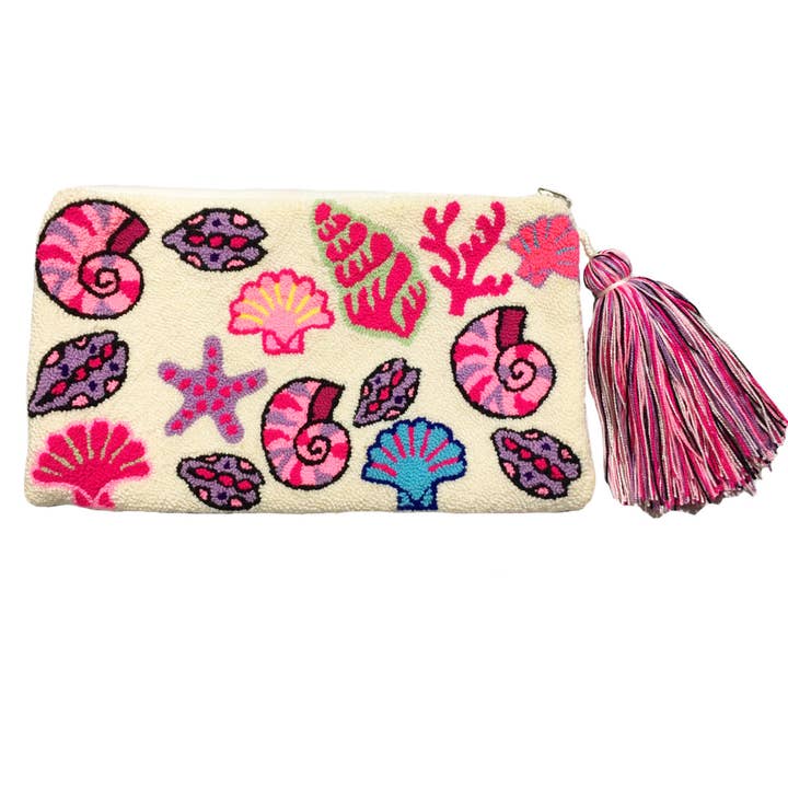 Lyserød muslingeskal clutch for engroshandel hos LE POM POM