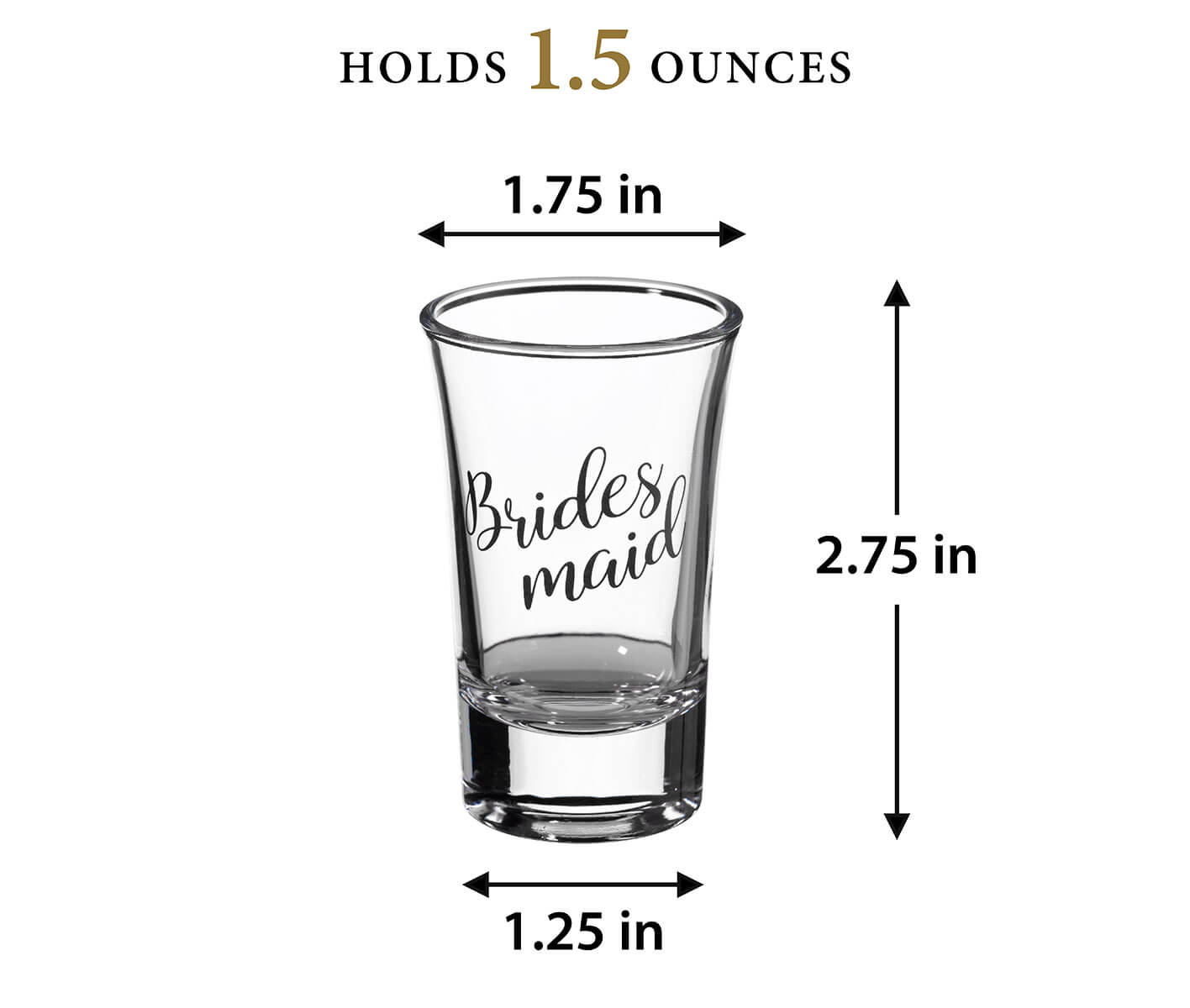 Lillian Rose - Wholesale Shot Glass - Set of 2 Bridesmaid and 2 Groomsman Shot Glasses1