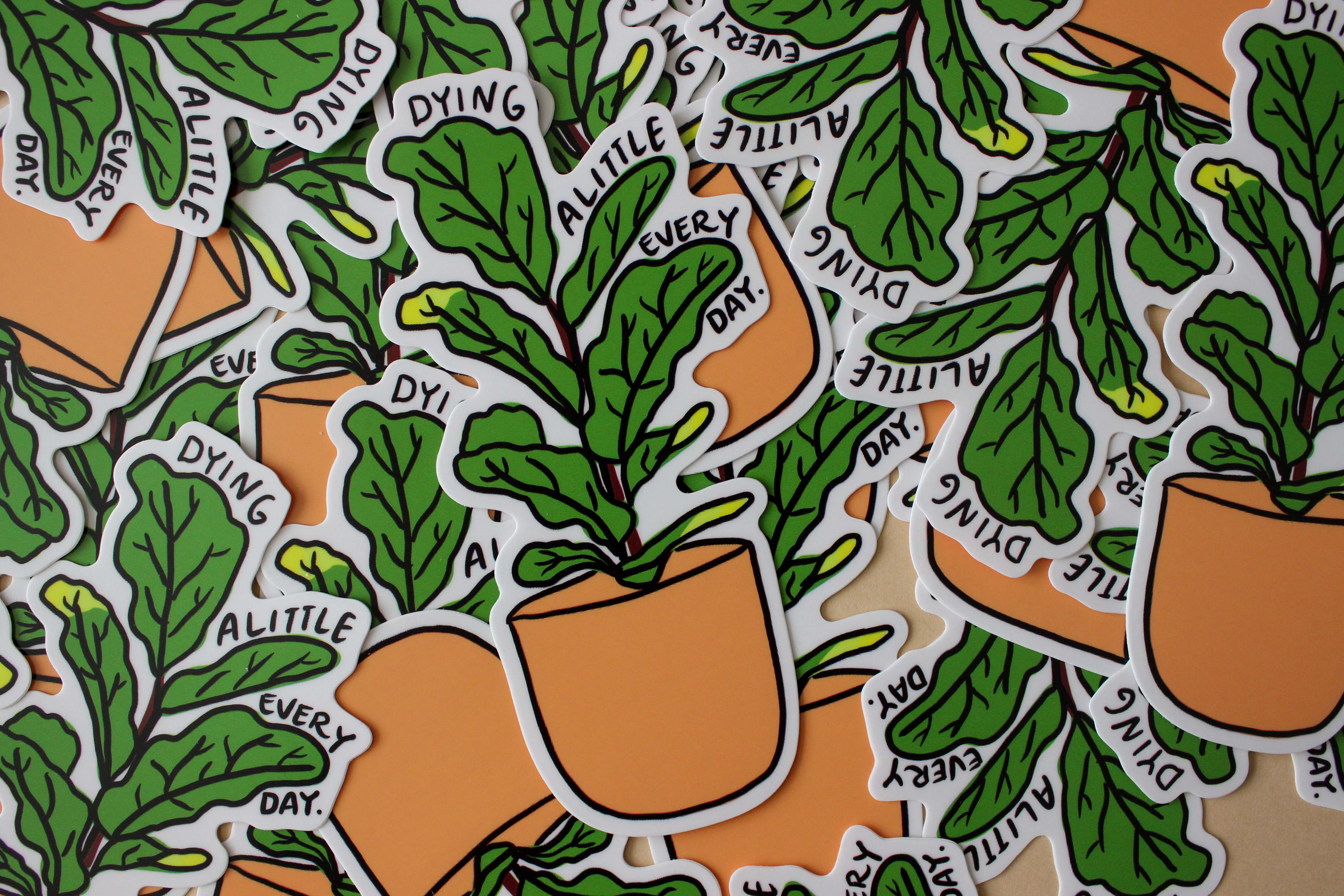 Yonder Studios – Adesivo por atacado – Adesivo Morrendo um pouco do dia3