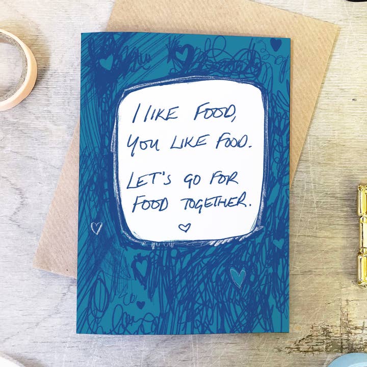 Andiamo a Mangiare Insieme - Biglietto d'Amore per la vendita all'ingrosso da parte di martha and hepsie ltd