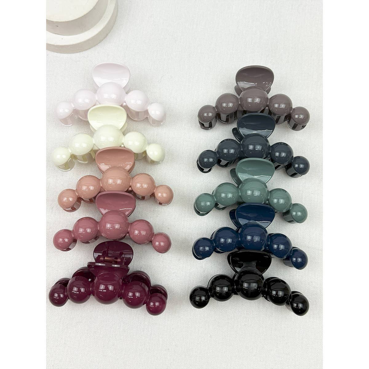 Large Dark Color Pearl Hair Claw Clips for wholesale on Faire2