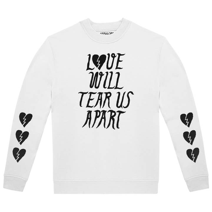 Love-sweatshirt - vit för wholesale av SEPULCRO