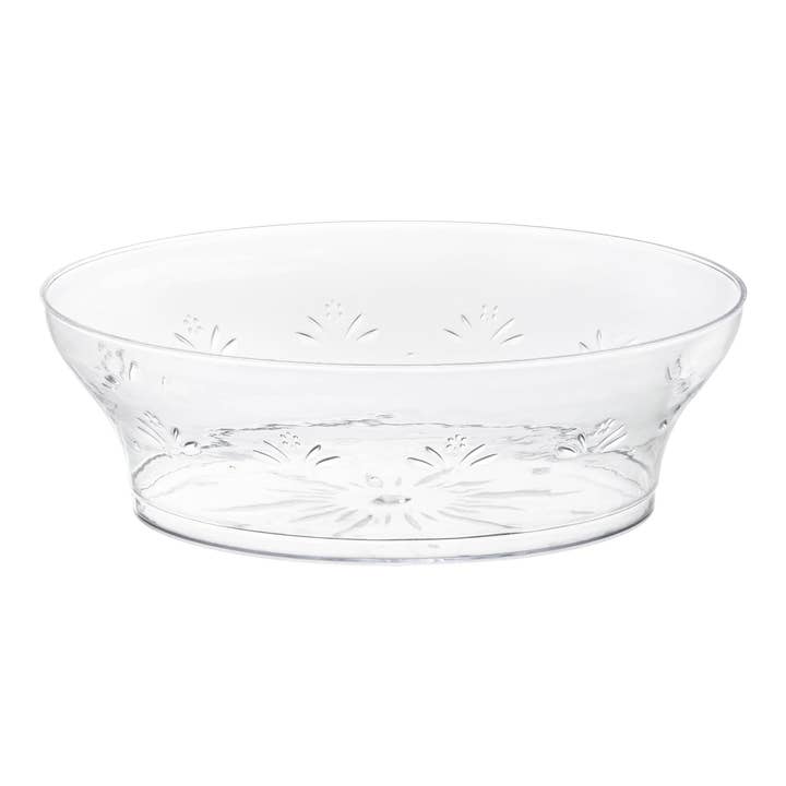 Smarty had a Party - Wholesale Disposable Plate - 10 oz. Clear Floral Round Plastic Soup Bowls - 20 pcs