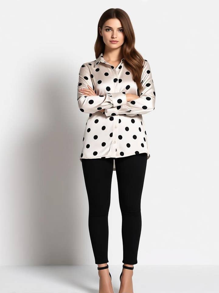 WOMEN'S SATIN SHIRT for wholesale by Kis 2