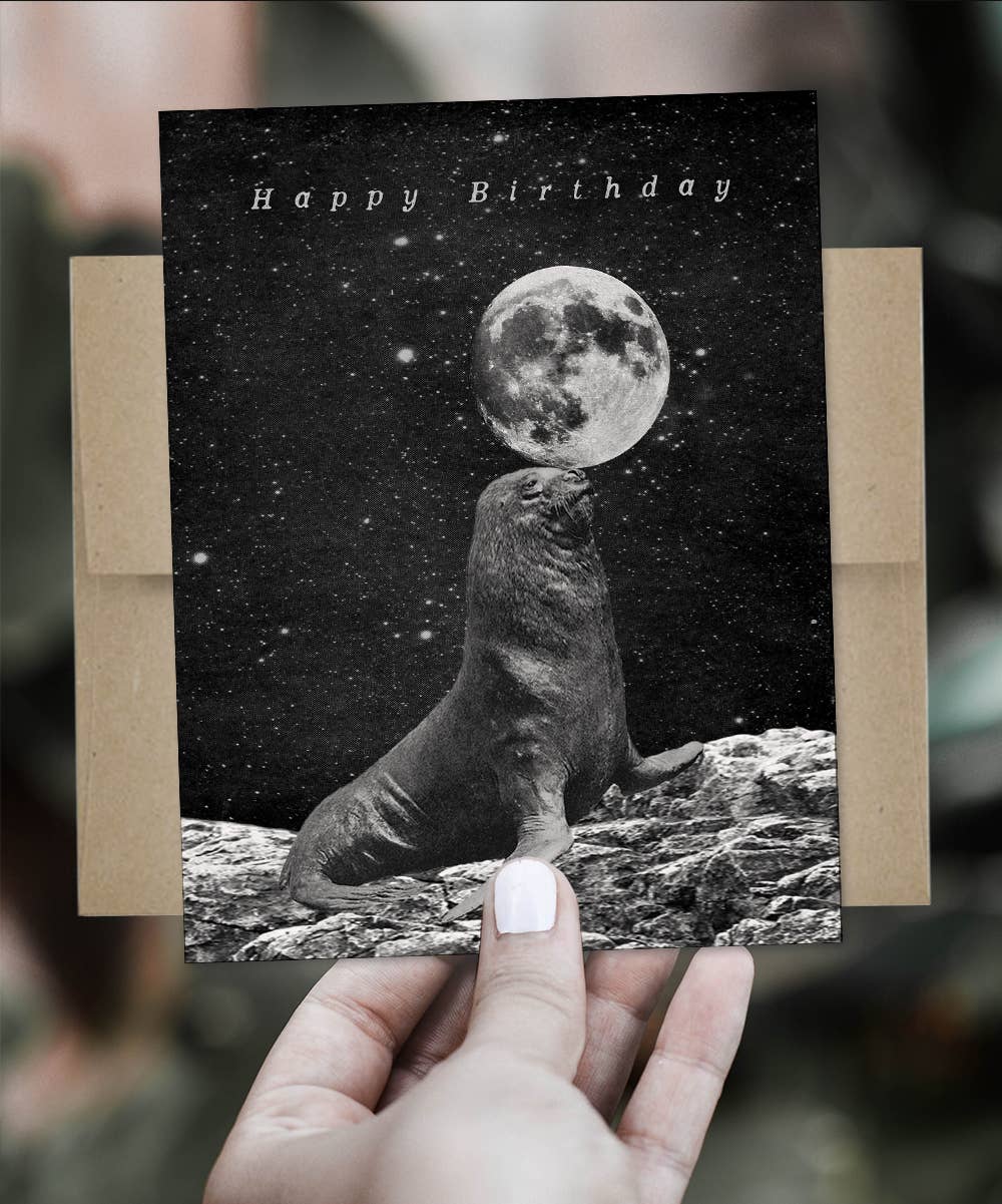 The Galek Sea - Wholesale Birthday Card - Happy Birthday Seal Ya Later Beaches Card1