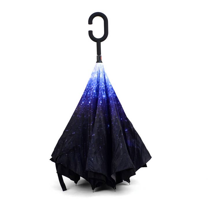 Selini New York - Wholesale Umbrella - Unisex - Big Bang Explosion Galaxy Double Layer Inverted Umbrella