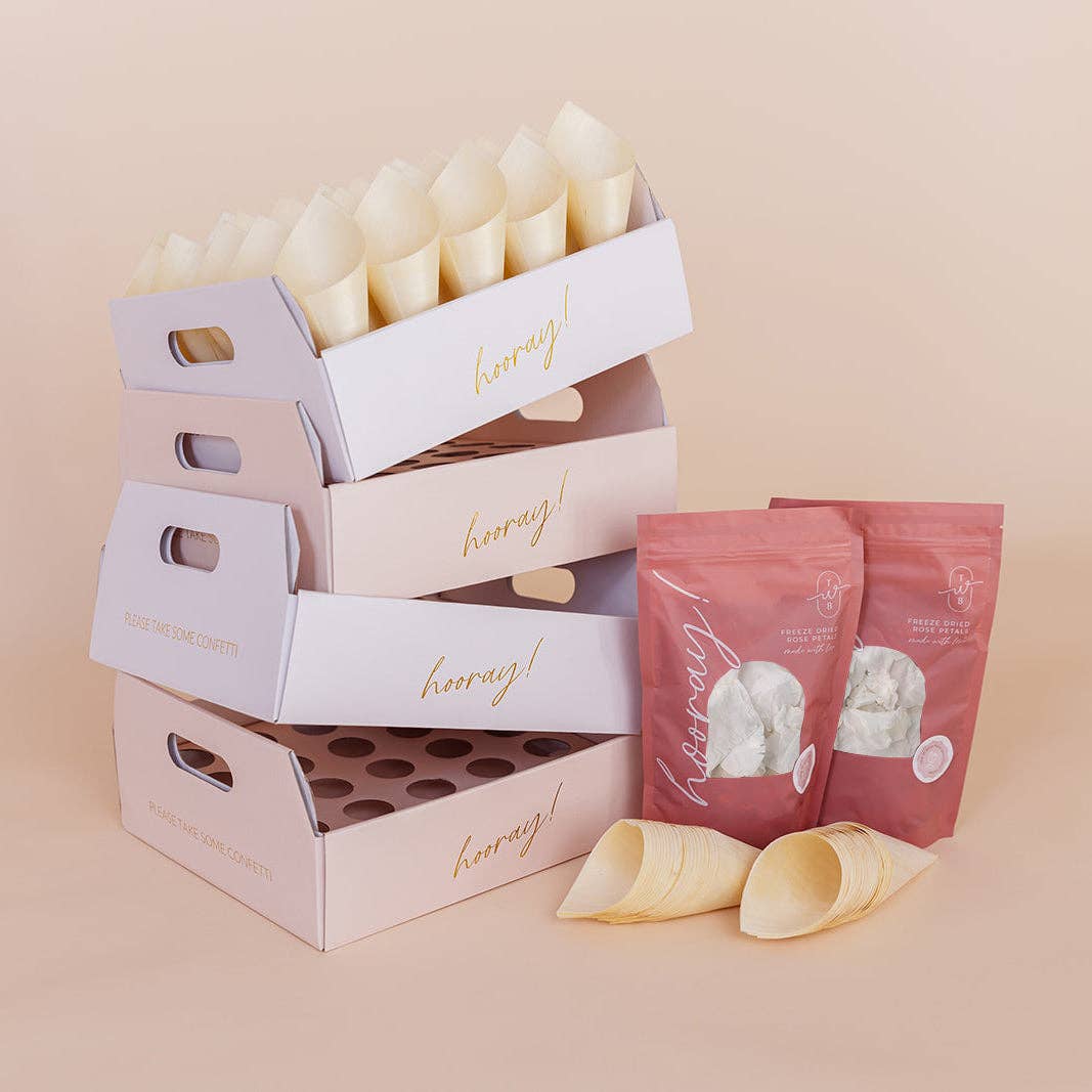 The Whole Bride - Wholesale Confetti - The Ultimate Rose Petal Bundle (petals, cones + trays)3