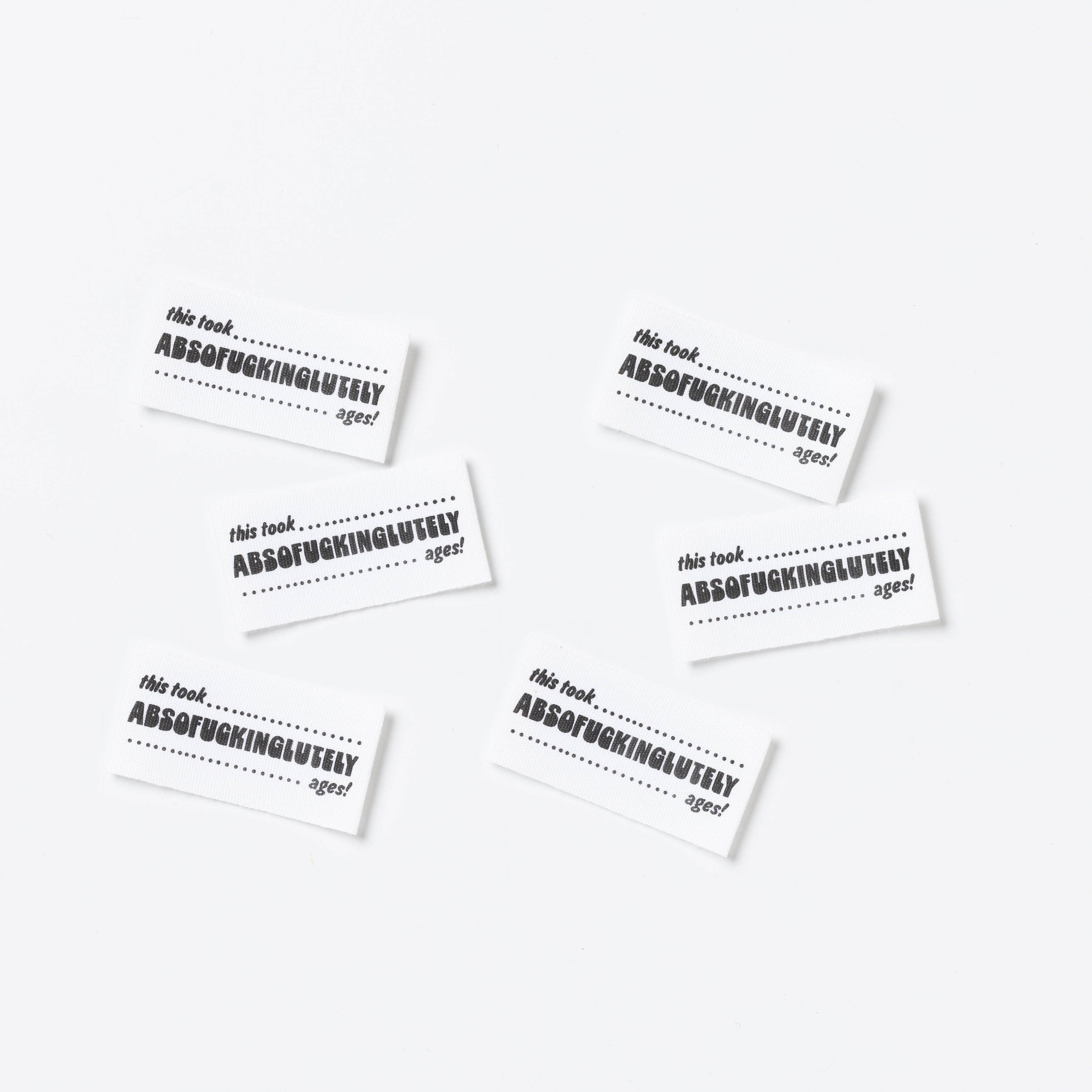 Little Rosy Cheeks - Wholesale Fabric - ABSOFUCKING LUTELY AGES - Sewing Labels Tags4