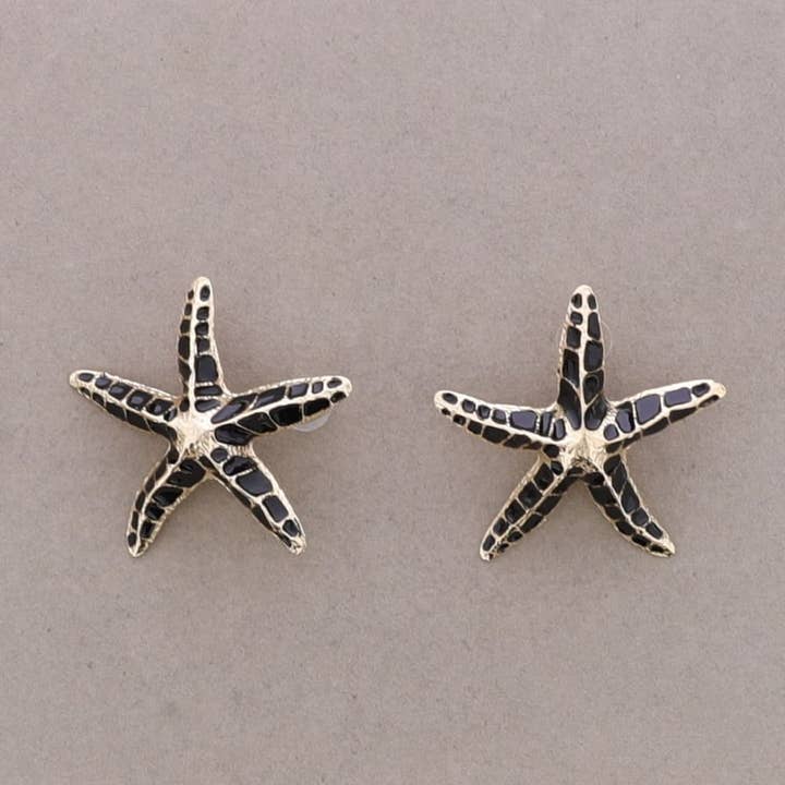 La Cuerda De Sol - Wholesale Snap Jewelry - Sea Star Enamel Earrings