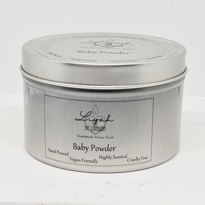 Baby Pulver Duftende Tin Candle for engroshandel hos Liyah of London