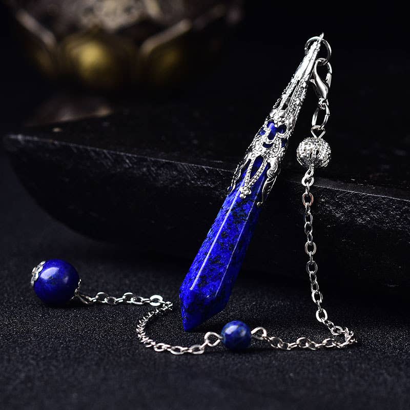 Gemcohub – Großhandel Spiritueller Stein/Kristall – Buntes Pendel aus natürlichem Kristallstein in Hexagon-Form35