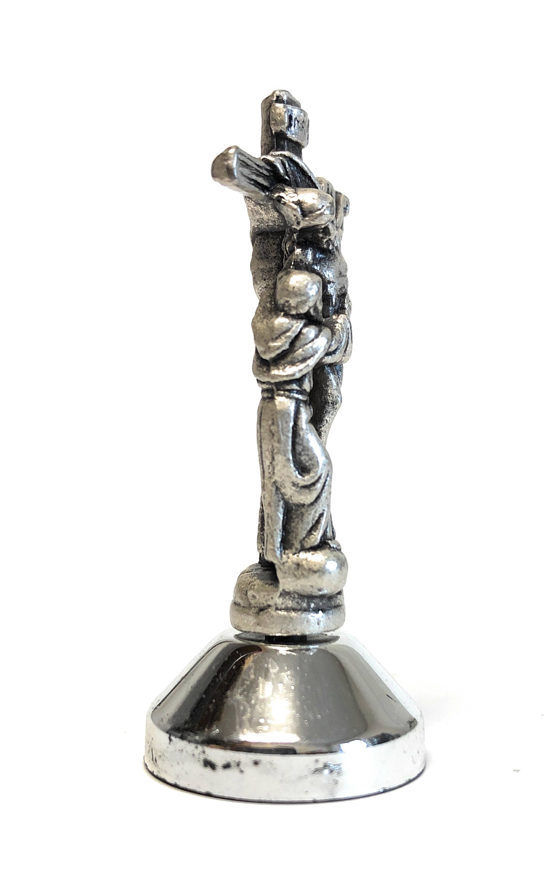 Costa Articoli Religiosi - Vendita all'ingrosso Statuette decorative - Statuetta San Francesco e croce metallo cm. 5 con calamita2