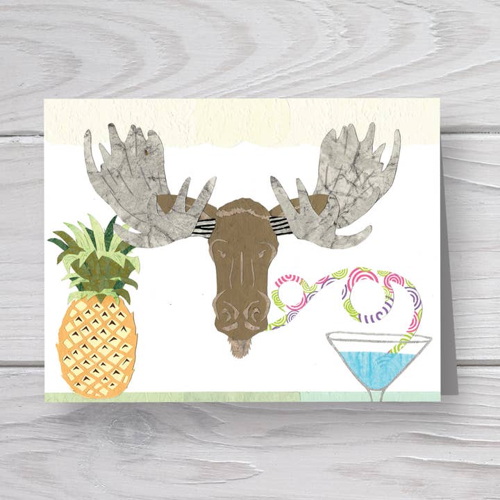 Moose Card for wholesale by Whimsy Spot