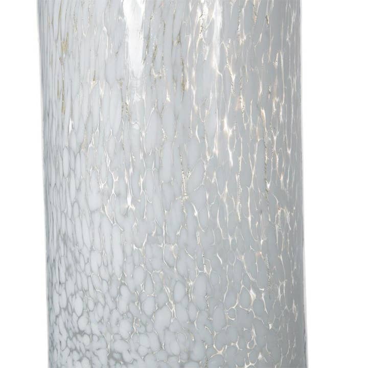 HomeRoots - Wholesale Vase - 12" Opal Swirl Art Glass Cylinder Table Vase4