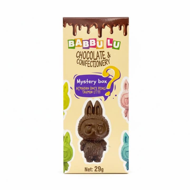 Cioccolato Misterioso Turco 29g Babbulu Latte Bianco Halal per la vendita all'ingrosso da parte di Aladdin