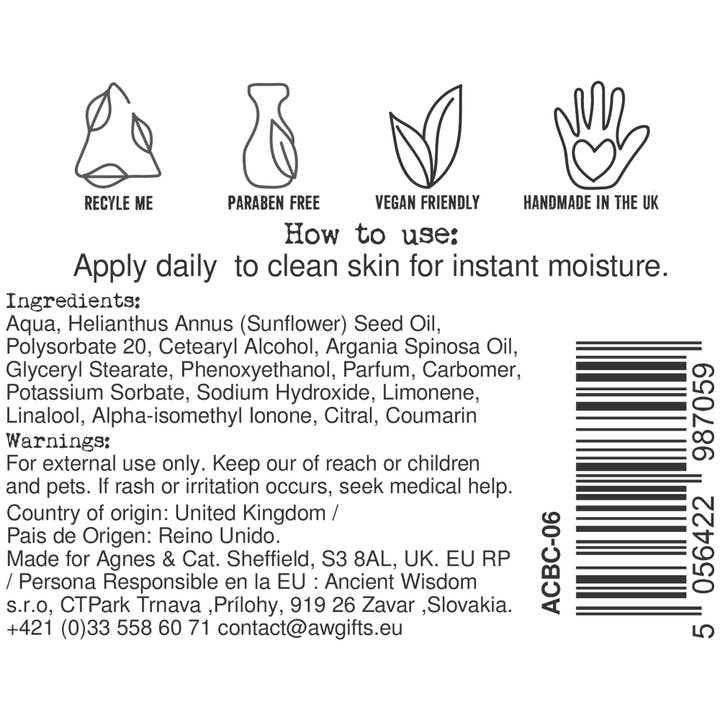 Agnes + Cat - Wholesale Body Cream/Lotion - Hand & Body Cream 300ml - Provence5