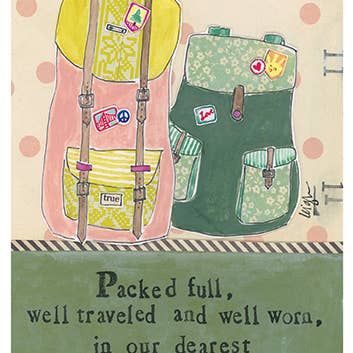 PACKEDFULL SUPPORT GREETING CARD 4.5 x 6.25" for wholesale by Calypso Cards LLC