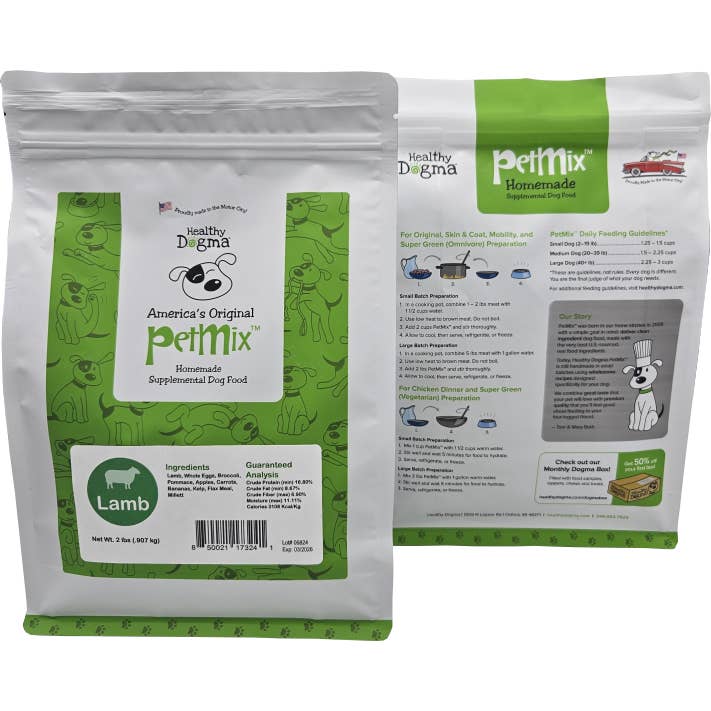 Healthy Dogma - Wholesale Pet Food - Dog - Lamb Dinner Dehydrated PetMixâ„¢ Dog Food