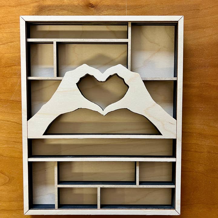 Crafty AF Studio - Wholesale Bookcase - Miniature Bookshelf - Swiftie Heart Hands0