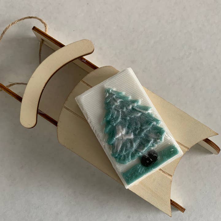 Monika Botanika Inc. - Vente Pains de savon - Barre de savon festive en sapin, savon Winter Wonderland