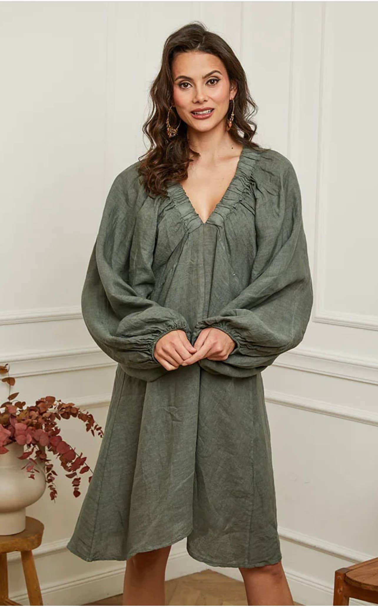LÉA & LUC - Wholesale Dress - Women's - 100% linen dress REF. 7213626