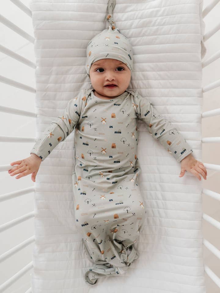 Babysprouts Knotted Sleeper Set for wholesale by babysprouts clothing company