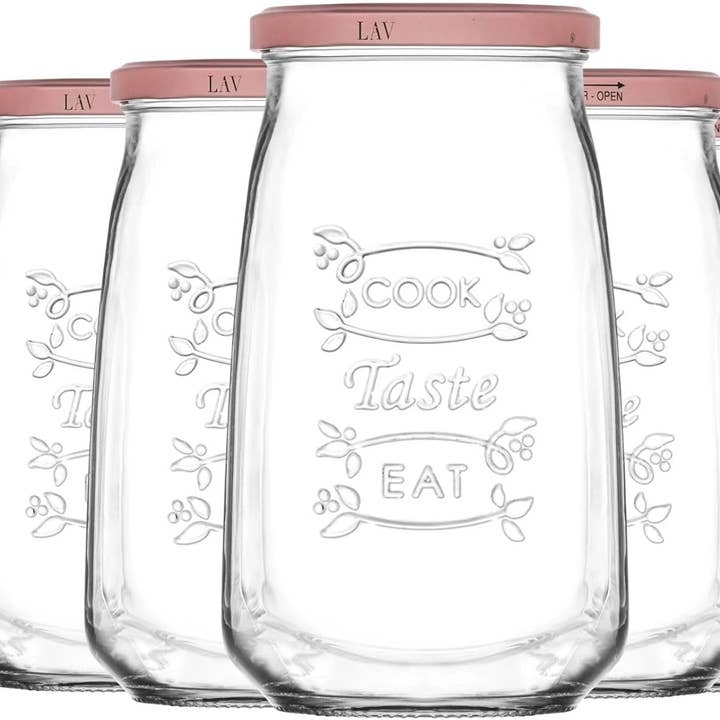 6x tarros de almacenamiento con tapa 1050ml para venta al por mayor de Biomatea