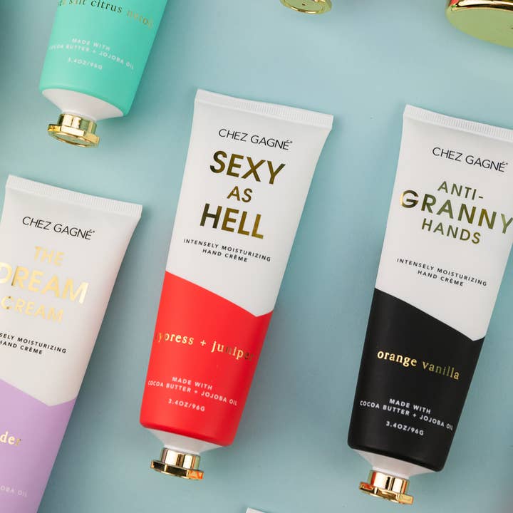 Chez Gagné - Wholesale Hand cream/lotion - Sexy As Hell - Cypress + Juniper - Clean + Vegan Hand Crème - 3.4oz3