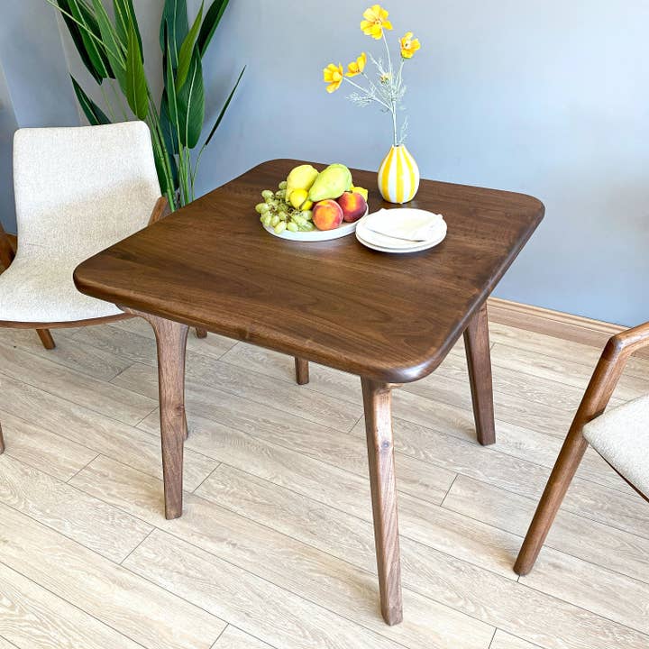 Sidney Square Dining Table | Walnut Wood Mid Century Design for wholesale by Tomruque