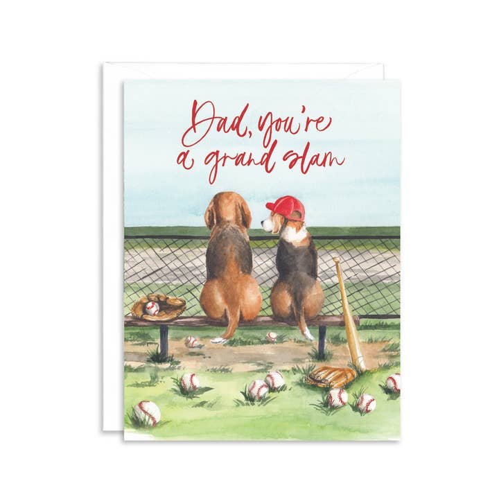 Paper Betty - Wholesale Father's Day Card - Grand Slam Dad Father's Day Baseball Greeting Card