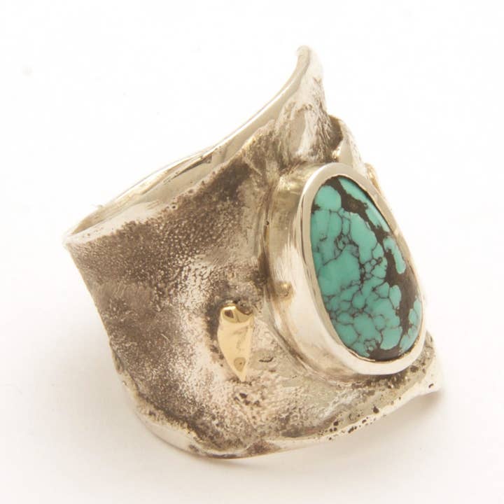 Série de bagues réticulées avec pierre pour la vente par Tamara Kelly Designs