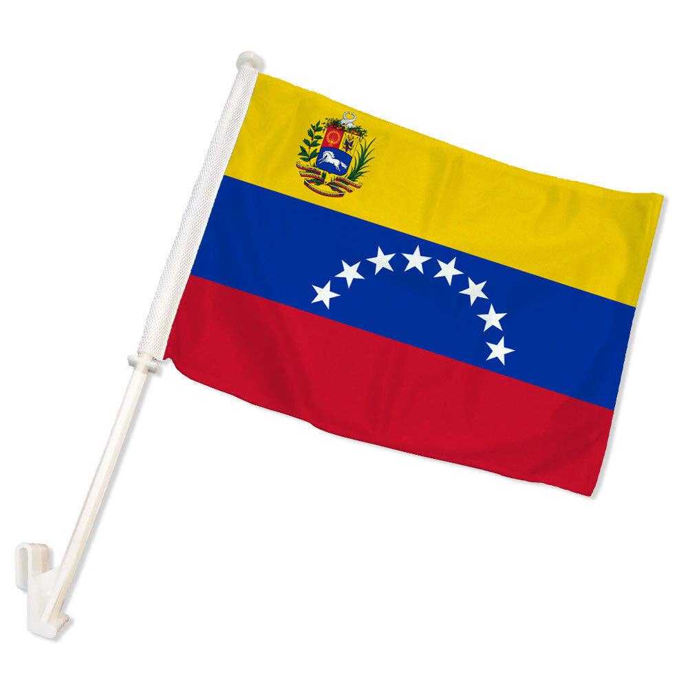 Flags Importer - Wholesale Flag - Venezuela (Bolivarian) Double-Sided Car Flag0
