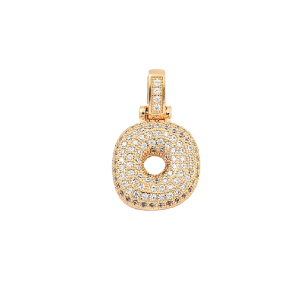 The Charm Bar Company - Wholesale Individual Charm/Pendant - Light Gold Rhinestone Bubble Initial Letter | Alphabet Charm14