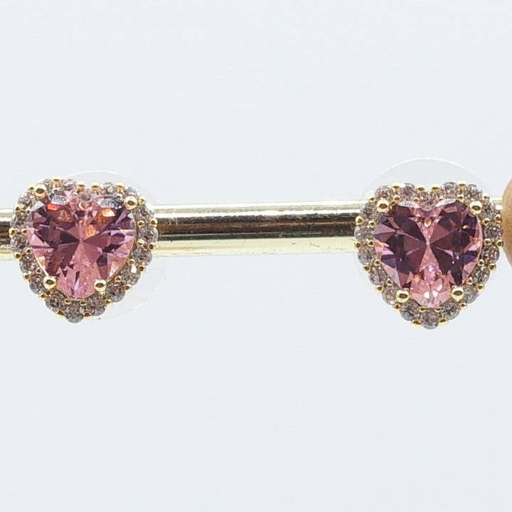 Daemon srls - Wholesale Stud/Post Earrings - DIANA ~Orecchini a bottone con cubic zirconia a forma di cuore21