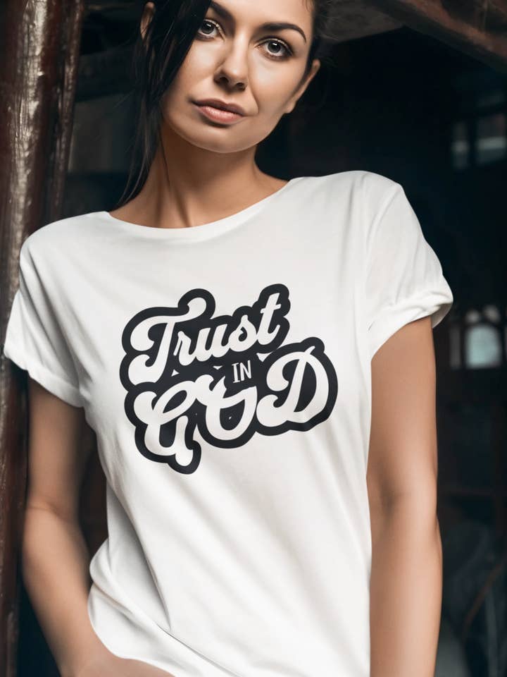 Trust in God Comfort Colors 1717 Tee | Christian Faith Shirt for wholesale by Encore2wo