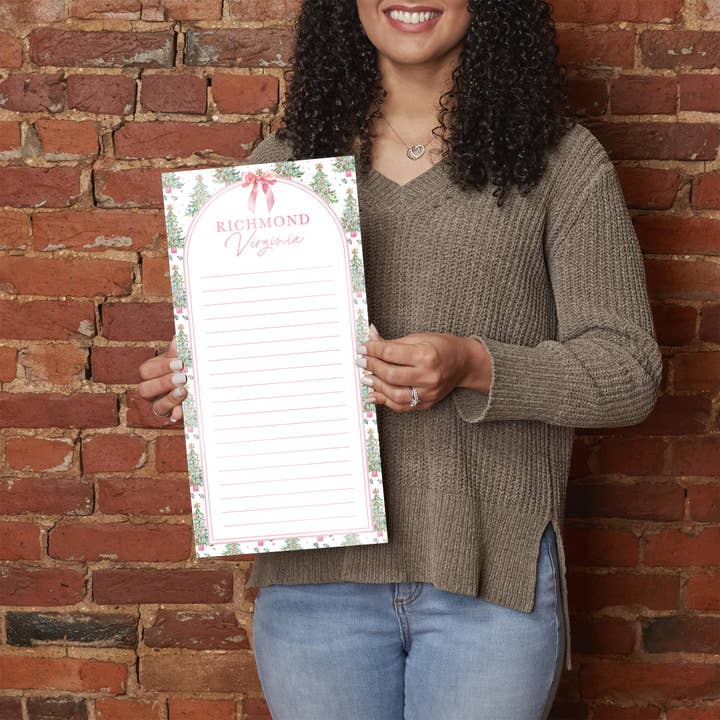 White 8x16 Glass Dry Erase-Blush & Baubles Christmas | Custom for wholesale on Faire2