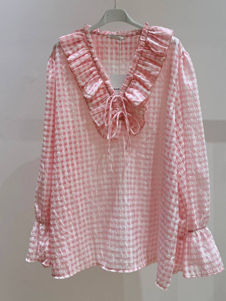 Blusa stampata vichy 2817-VICHY per la vendita all'ingrosso da parte di NOELINE