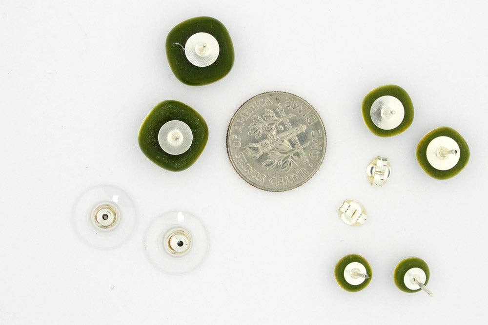 Momo Glassworks – wholesale Stud/post earrings – BM-742: Lichenology Posts ⚡️2