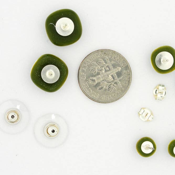 Momo Glassworks – wholesale Stud/post earrings – BM-742: Lichenology Posts ⚡️2