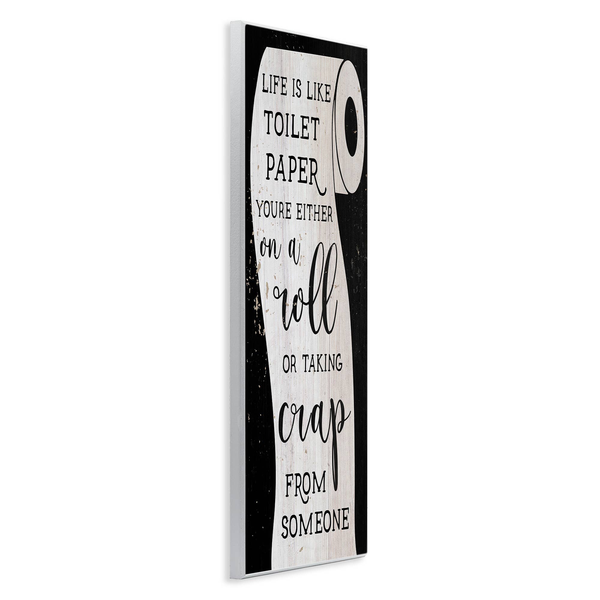 Stupell Industries - Wholesale Wall Decor - Kids & Baby - Like Toilet Paper Funny Bathroom Wall Plaque1