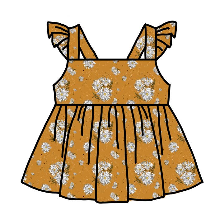 Autumn Daisy- Duchess Peplum for wholesale by Wandering Child Co
