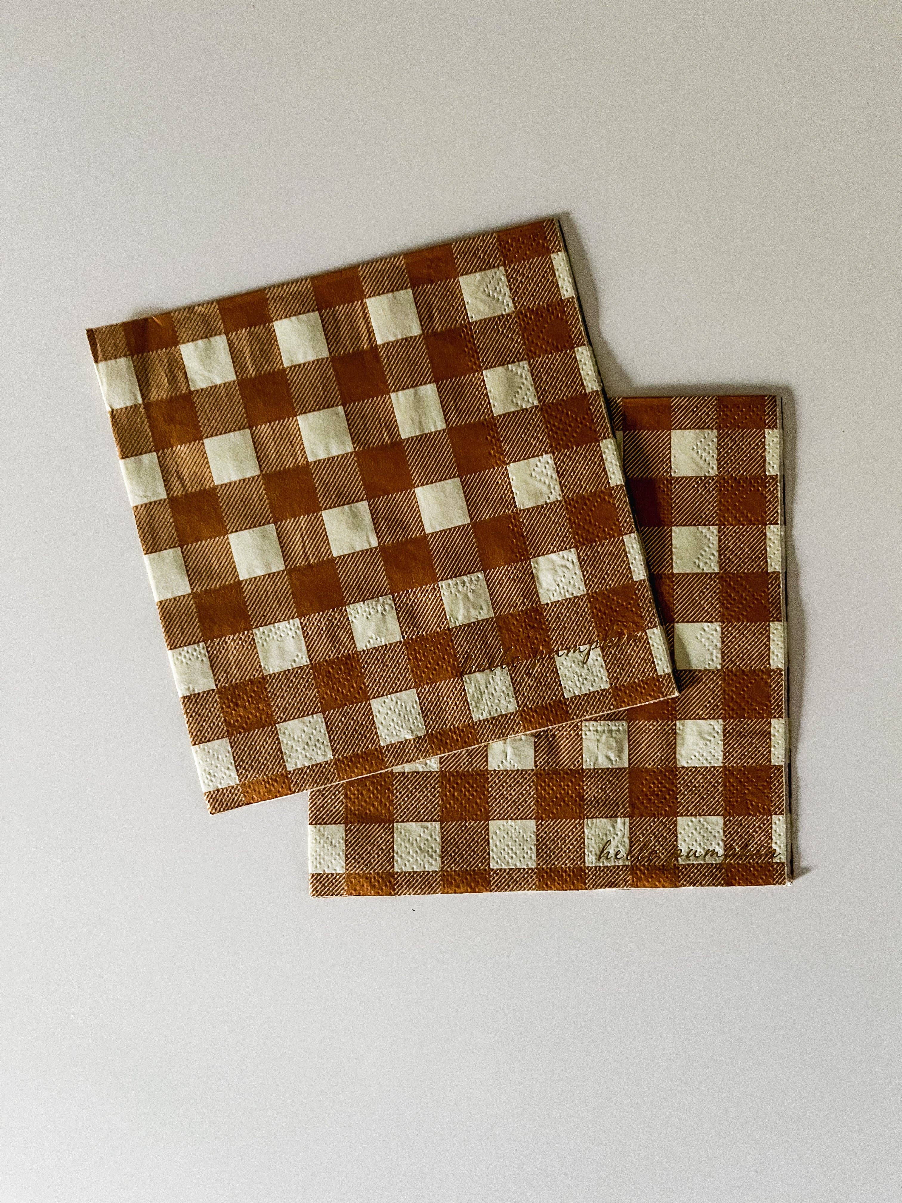 Josi James - Wholesale Disposable Napkin - Fall Plaid Napkin