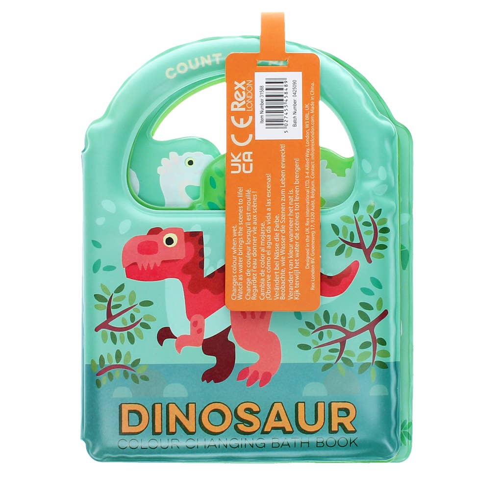 Rex B2B - UK - Vente Jouet pour le bain – bébé - Livre de bain changeant de couleur - Bébés Dinos3