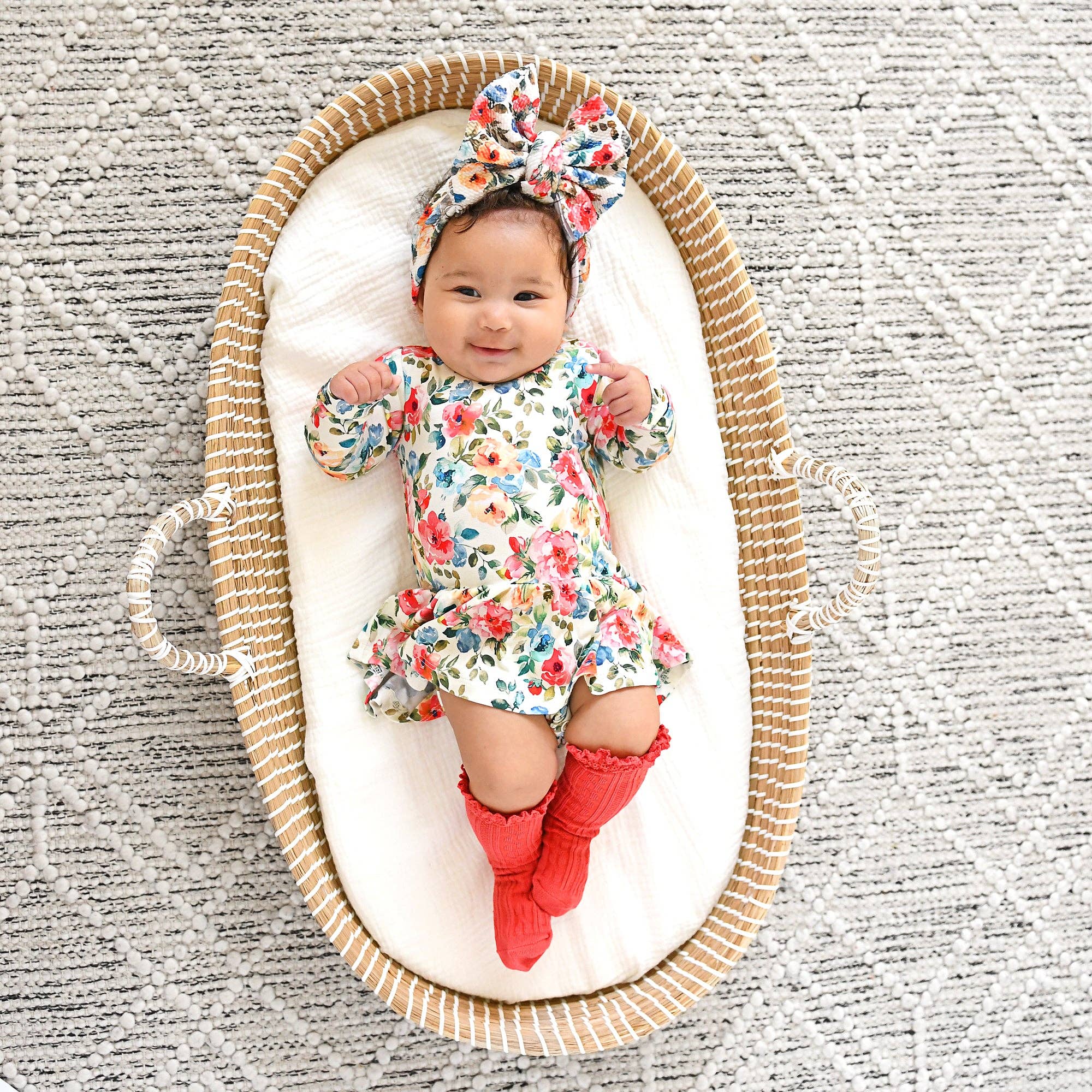 Gigi and Max – Bodysuit - Bebé por atacado – Nayeli TUTU Vestido de Bebé Floral de Bambu8