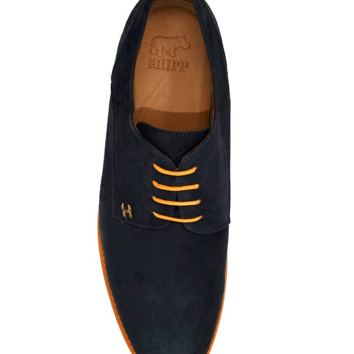 LIV'HIPP - Venta al por mayor Zapatos Derby - Hombre - CASUAL CHIC - AZUL MARINO Y NARANJA