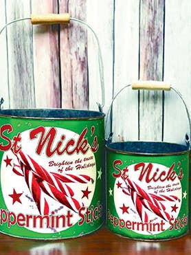 St. Nick's Pep Sticks Buckets for wholesale by DNS Designs
